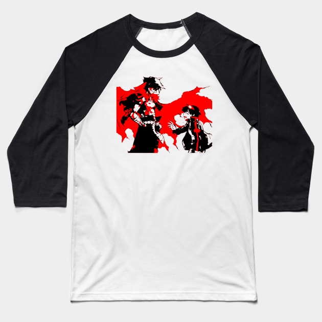 Kamina and Simon Gurren Lagann Baseball T-Shirt by OtakuPapercraft